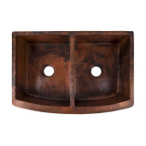 Tadeo  - Double kitchen copper sink from Mexico