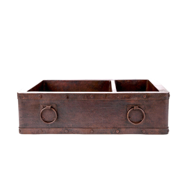 Adelmo - Double kitchen copper sink