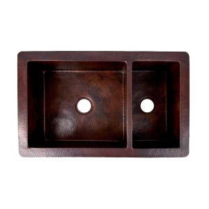 Adelmo - Double kitchen copper sink