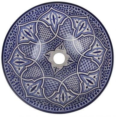 Zanya - Kolorowa umywalka ceramiczna z Maroka