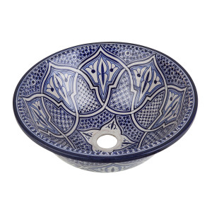 Zanya - Kolorowa umywalka ceramiczna z Maroka
