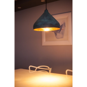 Fresa - copper lamp, covered with patina