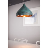 Fresa - copper lamp, covered with patina