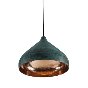 Fresa - copper lamp, covered with patina