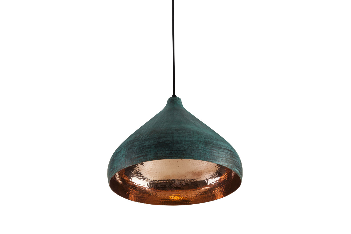 Fresa - copper lamp, covered with patina
