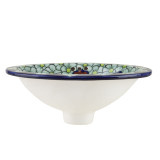 Juanetta Mini - colourful oval recessed wash basin