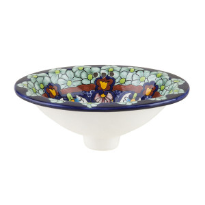Juanetta Mini - colourful oval recessed wash basin