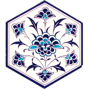 Hexagonal ceramic tiles from Turkey
