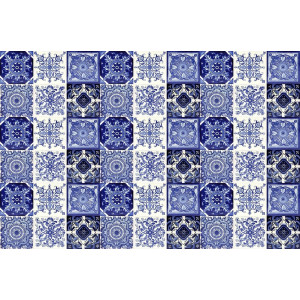 Tono  - Blue Mexican Patchwork 