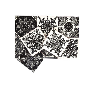 Idan - Black&White Mexican tiles - patchwork