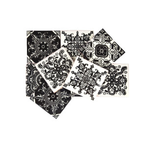Idan - Black&White Mexican tiles - patchwork