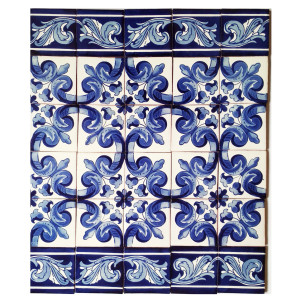 Mariposa - A set of Mexican tiles with a border