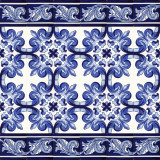 Mariposa - A set of Mexican tiles with a border