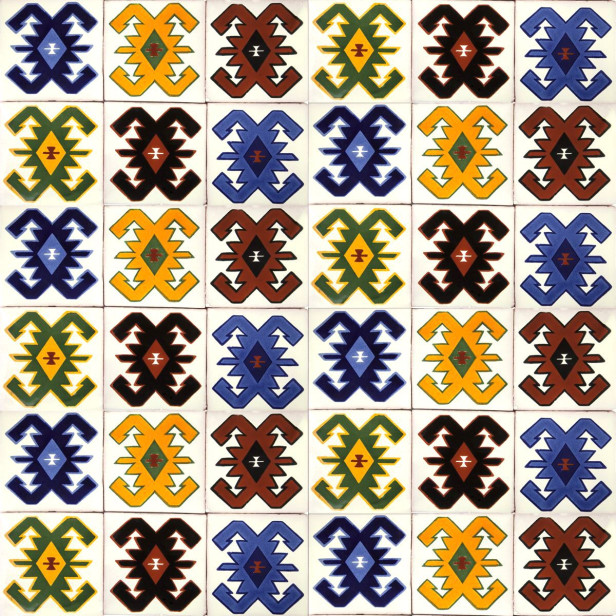 Hucul - mexican Talavera ceramic tiles - 30 pieces