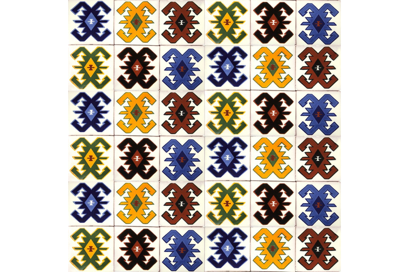 Hucul - mexican Talavera ceramic tiles - 30 pieces