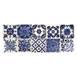 Azul Luz - patchwork of Talavera maxican tiles - 30 pieces