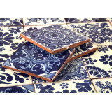 Azul Luz - patchwork of Talavera maxican tiles - 30 pieces