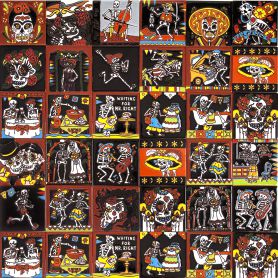 Catrina Mix - patchwork from Mexico tiles 30 pc