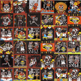 Cartrina mix - Calavera, Day of the dead Patchwork Mexican tiles