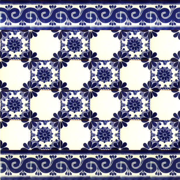 Mirta - set of mexican tiles with a border