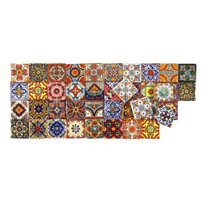 Caliente -  mexican tiles - 5x5 cm - 120 pieces