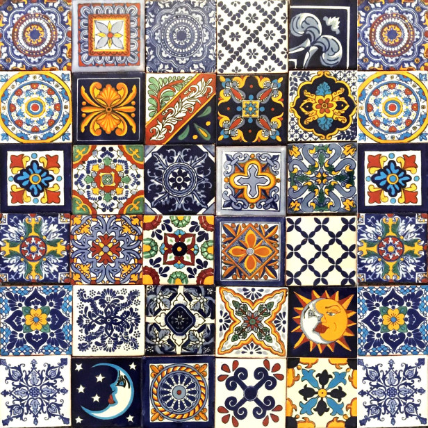 Horacio  - original Talavera tiles from Mexico - 30 pieces