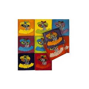 Catrinas - Talavera pop art tiles - 30 pieces