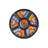 Redondo - Ceramic platter Talavera for snacks - 7 parts