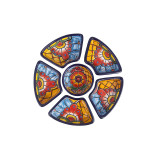 Redondo - Ceramic platter Talavera for snacks - 7 parts