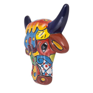 Vaca - decorative head of a cow - Talavera ceramics