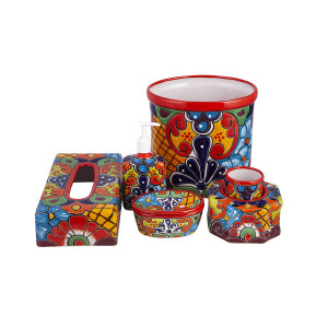 Fuego - ceramic bathroom set from Mexico