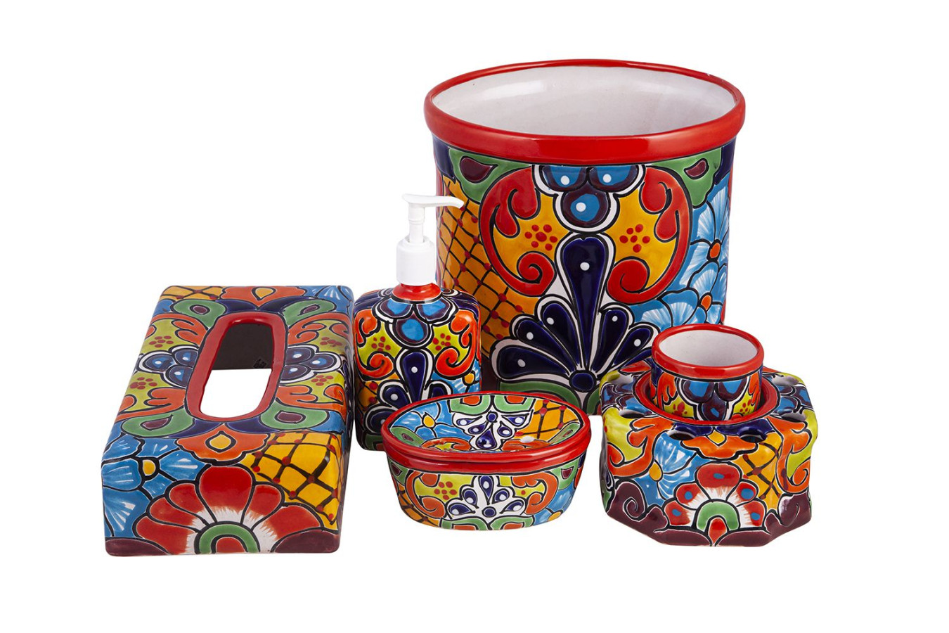 Fuego - ceramic bathroom set from Mexico