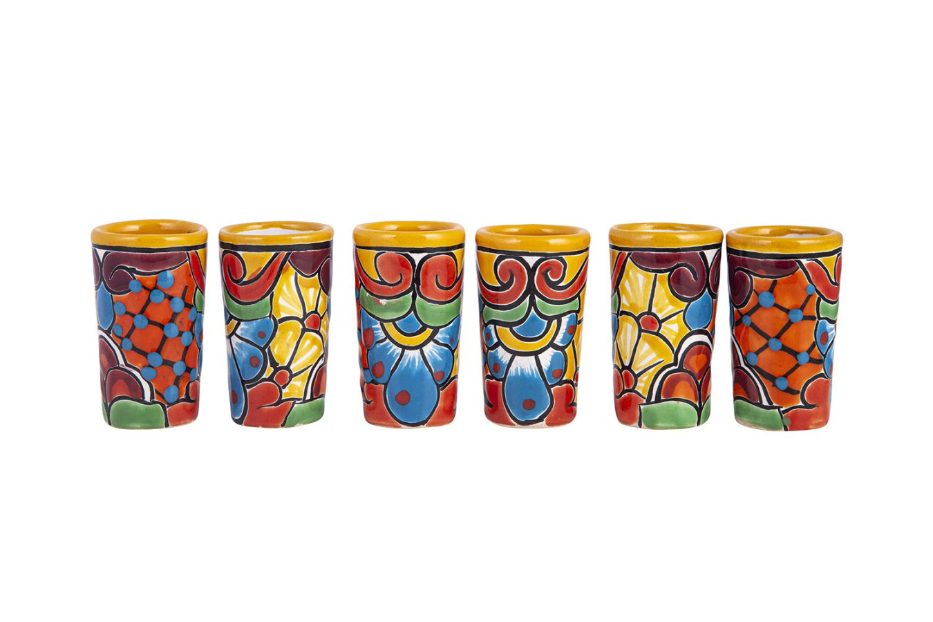 Tequilero - set of ceramic Talaver glasses - 6 pieces