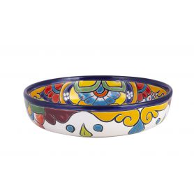 Charola - decorated platter of Talavera from Mexico