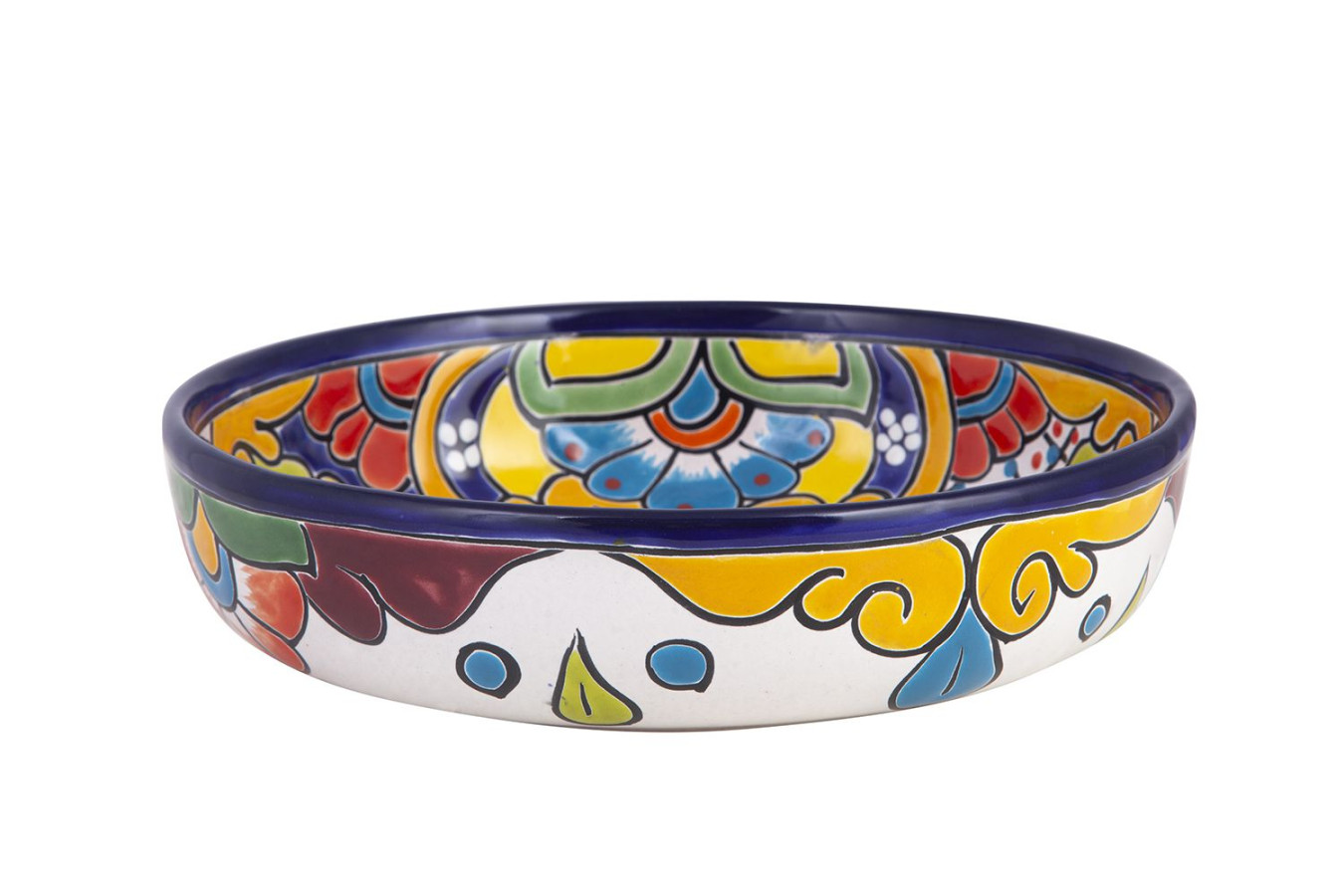 Charola - a decorated platter of Talavera from Mexico
