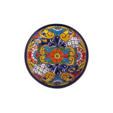 Charola - a decorated platter of Talavera from Mexico