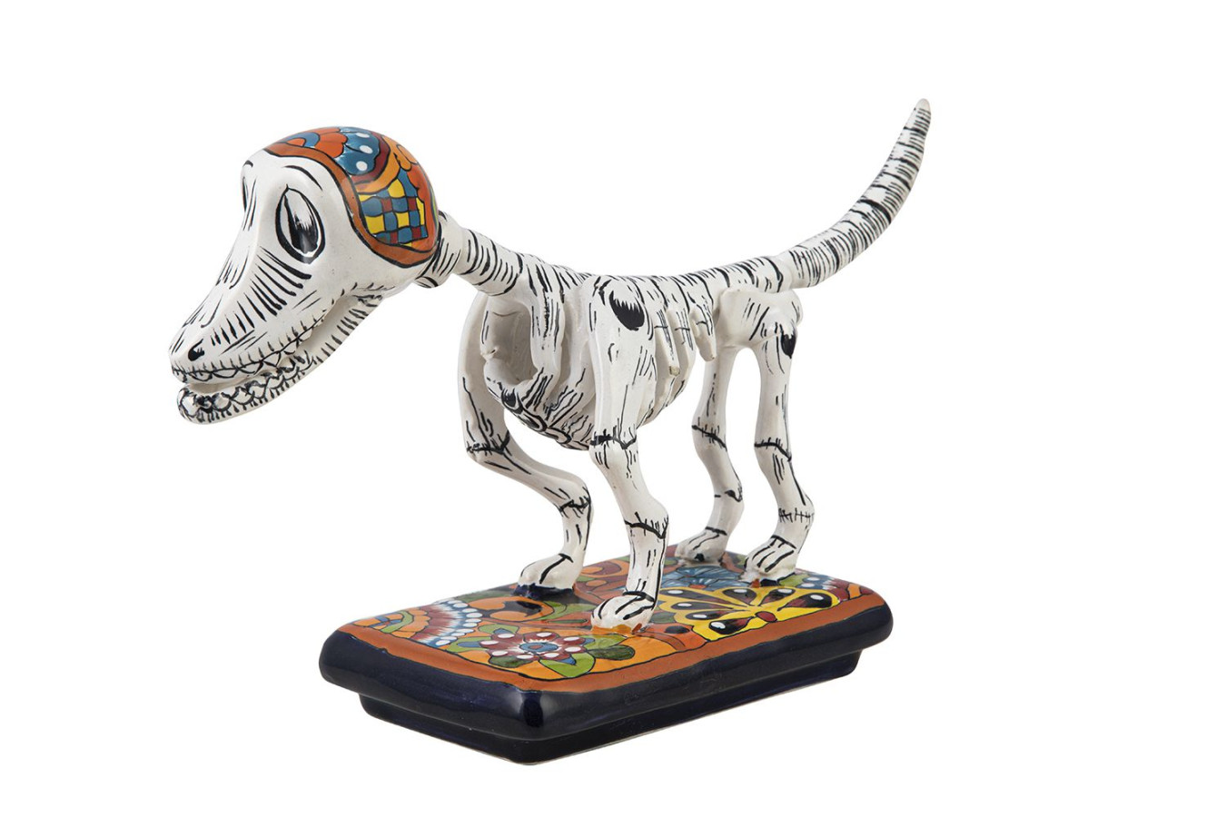Perro y hueso - original dog figure in Talaver technique