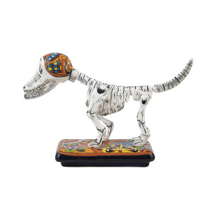 Perro y hueso - original dog figure in Talaver technique
