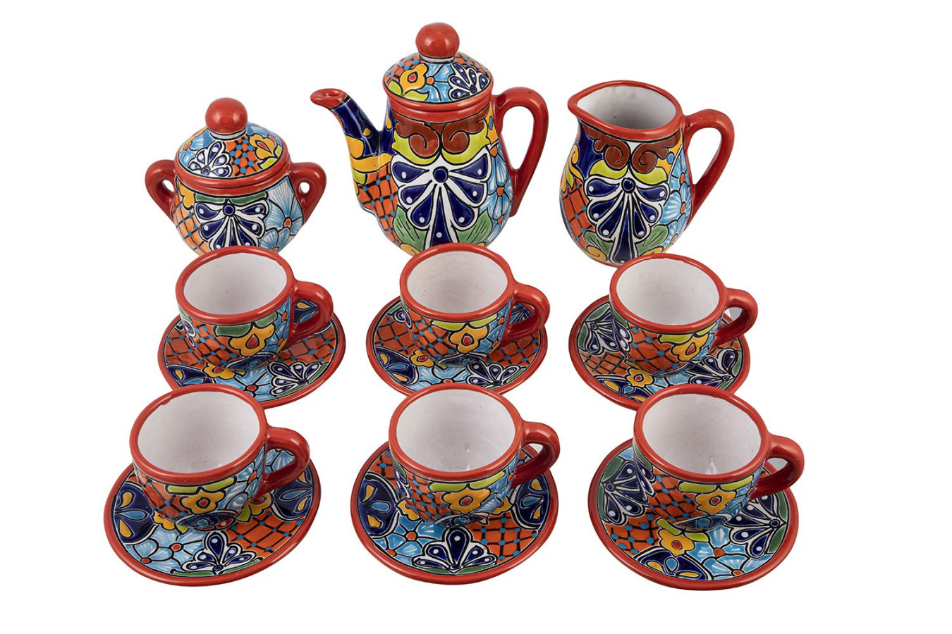 Juego - tea set - Talavera ceramic - 9 pieces