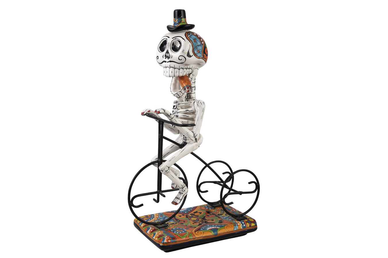 Catrin Ciclista - traditional figure with Talavera motif
