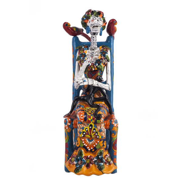 Frida Sentada - traditional Talavera figure from Mexico