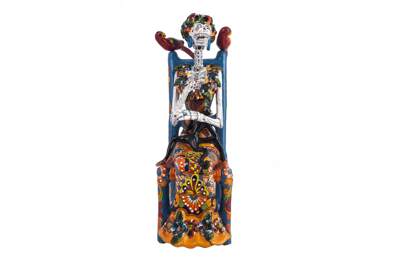 Frida Sentada - traditional Talavera figure from Mexico