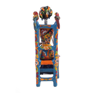 Frida Sentada - traditional Talavera figure from Mexico