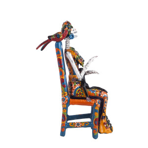 Frida Sentada - traditional Talavera figure from Mexico