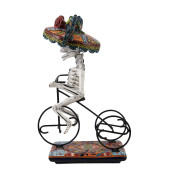 Ciclista catrina - traditional figure of La Catrina on a bicycle