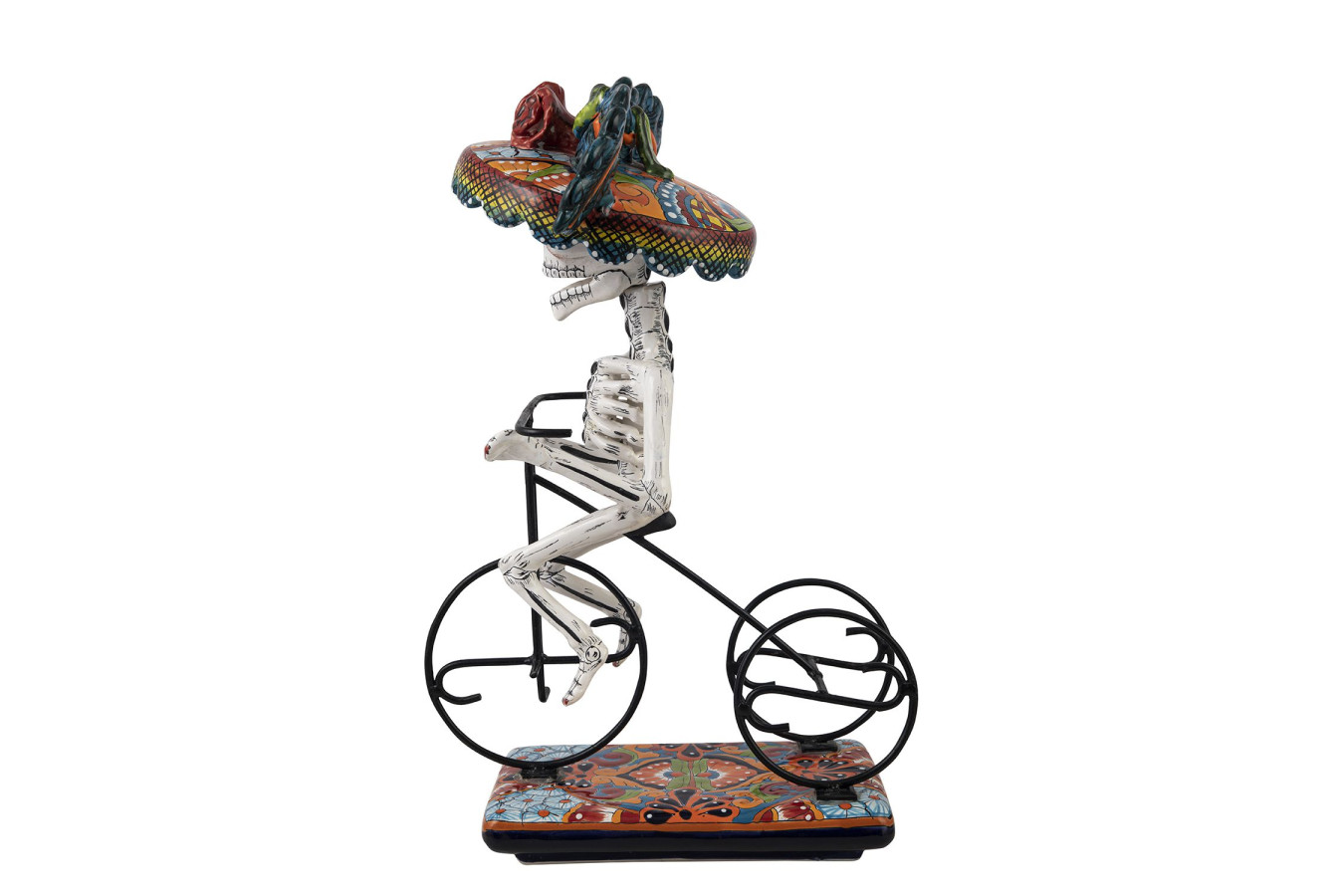 Ciclista catrina - traditional figure of La Catrina on a bicycle