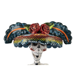 Ciclista catrina - traditional figure of La Catrina on a bicycle