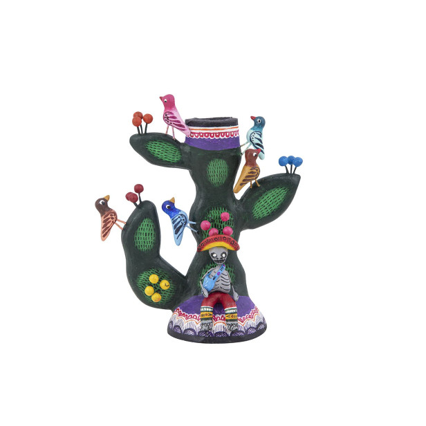 Cactus y muertos - candle holder from Mexico