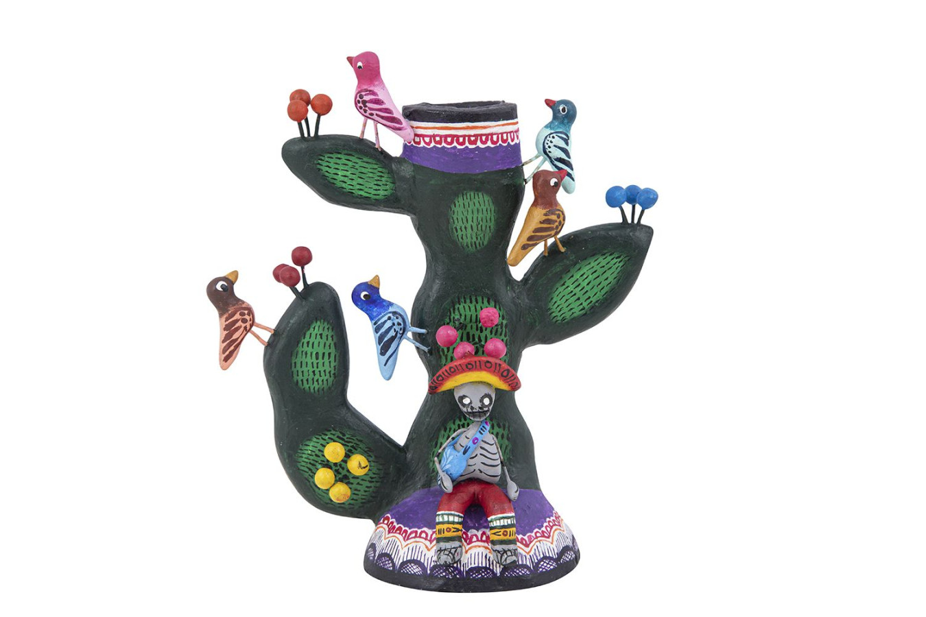 Cactus y muertos - candle holder from Mexico