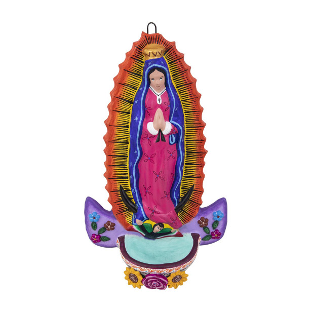 Virgen pared - stoup with the image of the Virgin of Guadalupe